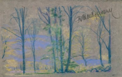 Landscape with Trees from A.B. Davies book, edition -23, 50 by Arthur Bowen Davies